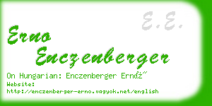 erno enczenberger business card